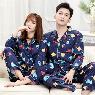 Bộ Đồ Ngủ Lụa Dài Tay Cho Cặp Đôi Y2642
