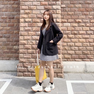 BLAZER ĐEN 1 CÚC TÚI VUÔNG (ảnh thật/sẵn)