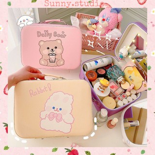 🎀TÚI DU LỊCH🎀Túi Đựng Mỹ Phẩm Size To Kèm Gương Xinh Xắn Tiện Lợi Khi Đi Du Lịch/Picnic