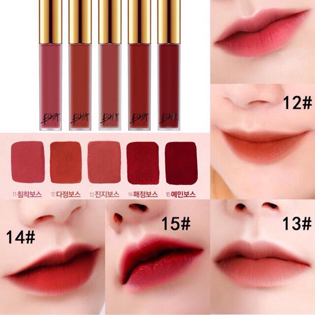 Son Kem Bbia Last Velvet Lip Tint Màu 02 04 12 25 36 38