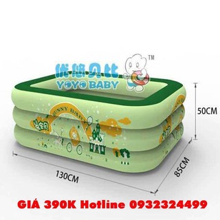 [ SALE ] Bể bơi Yoyo 130*85*50CM 3 tầng tặng bơm điện 2 chiều