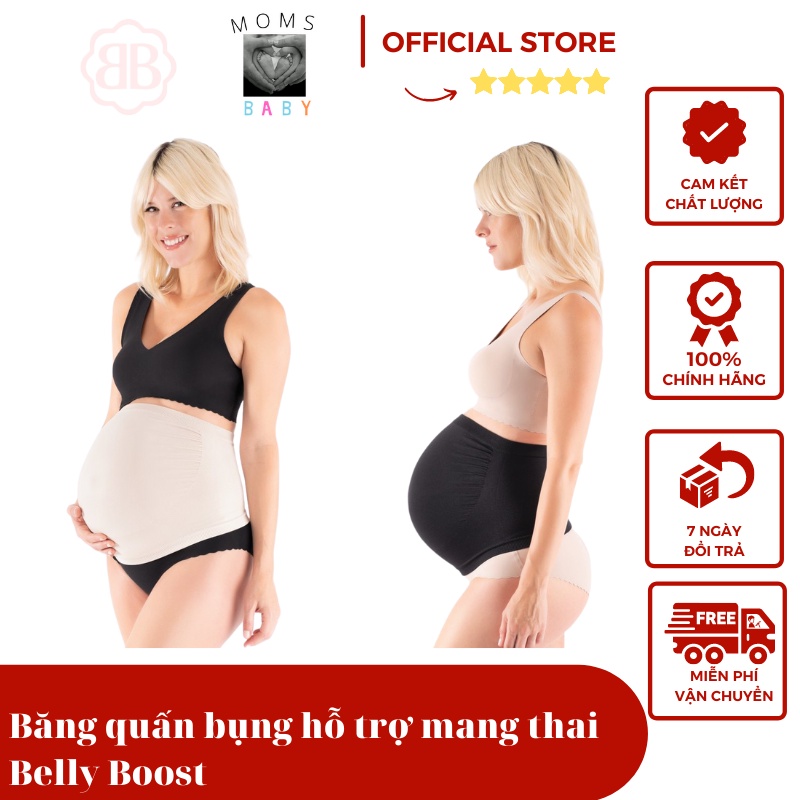 Băng quấn bụng hỗ trợ mang thai Belly Boost | Chính hãng Belly Bandit, Mỹ | Màu black và nude