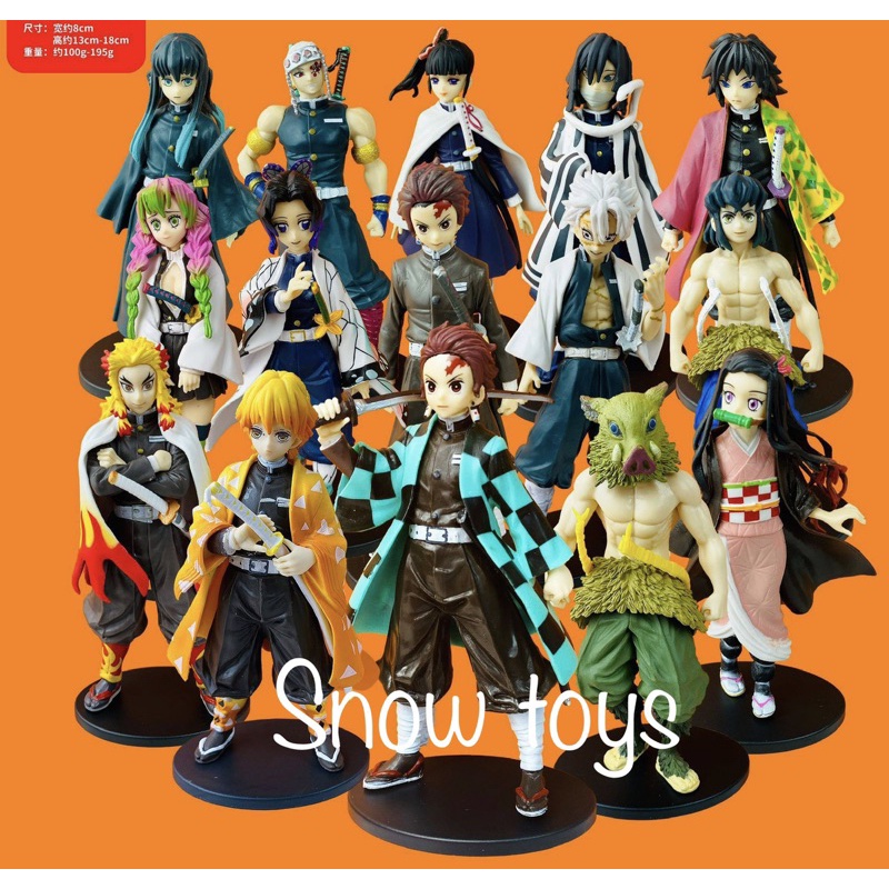 Mô hình Kimetsu No Yaiba - mô hình thanh gươm diệt quỷ Tanjirou Nezuko Zenitsu Inosuke Giyuu Shinobu akaza enmu muzan