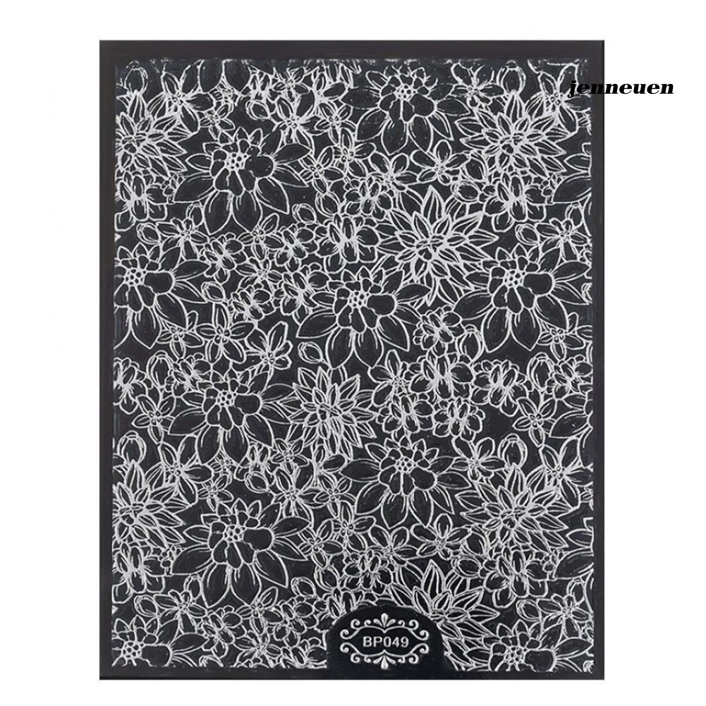 [Hàng mới về] Tờ dán móng hình bông hoa nổi 3D trang trí thời trang