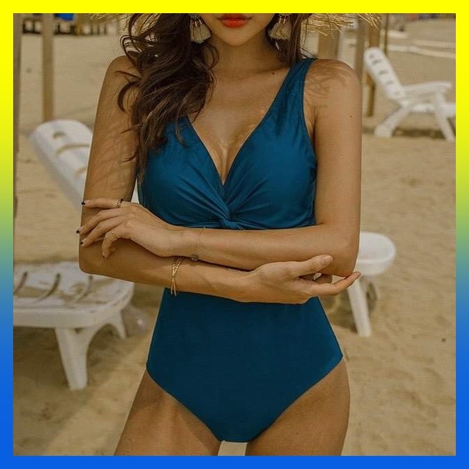 Bikini xanh biển xoắn ngực che bụng cực tốt | BigBuy360 - bigbuy360.vn