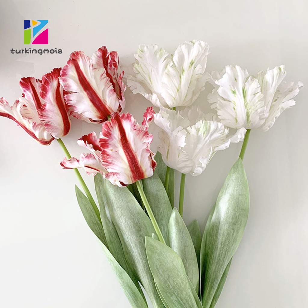 1 Nhánh Hoa Tulip Giả 3D 68cm Trang Trí Nhà Cửa