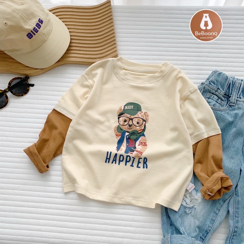 Áo thun cotton gấu Bear bé trai bé gái