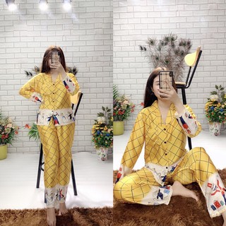 Đồ ngủ pijama nữ lụa satin thời trang,mát mịn