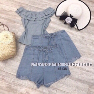 Quần shorts jean
