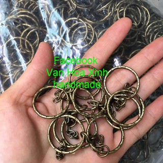 Combo 500 móc khóa màu đồng kèm 60g khoen tròn 8mm