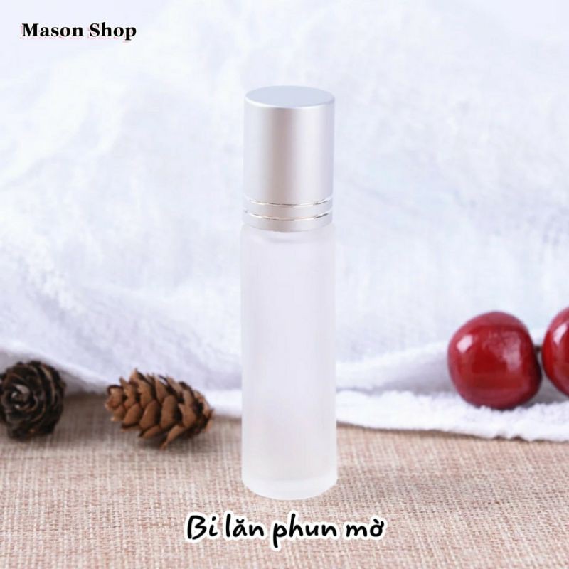 CHAI CHIẾT NƯỚC HOA DẠNG LĂN 10ml/ VỎ LỌ BI LĂN DẦU DỪA mini nhỏ chiết mỹ phẩm màu trong nâu mờ