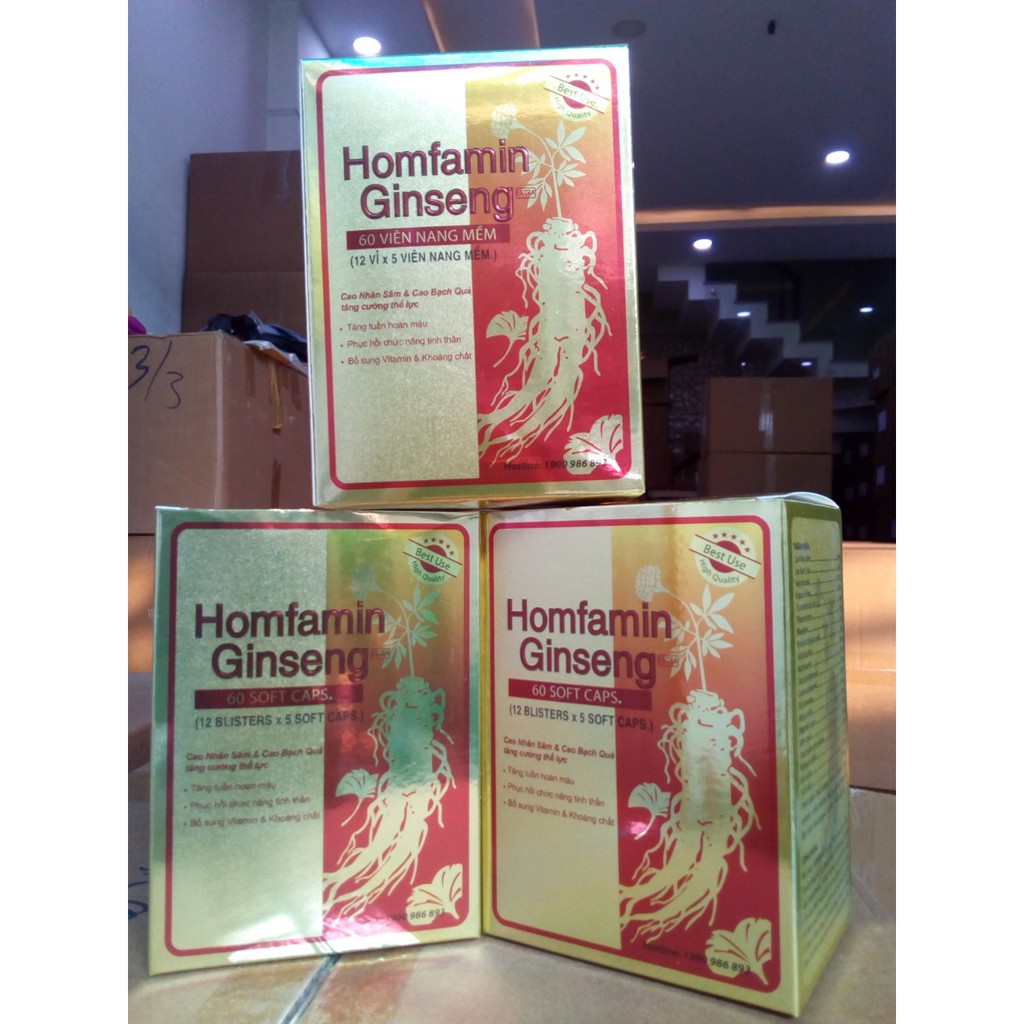 HOMFAMIN GINSENG CAO NHÂM SÂM CAO BẠCH QUẢ- TĂNG CƯỜNG THỂ LỰC