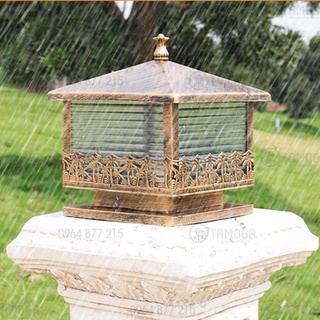 Đèn trụ cổng, đèn trang trí ngoài trời hình Cây dừa 250 mm TC 7005