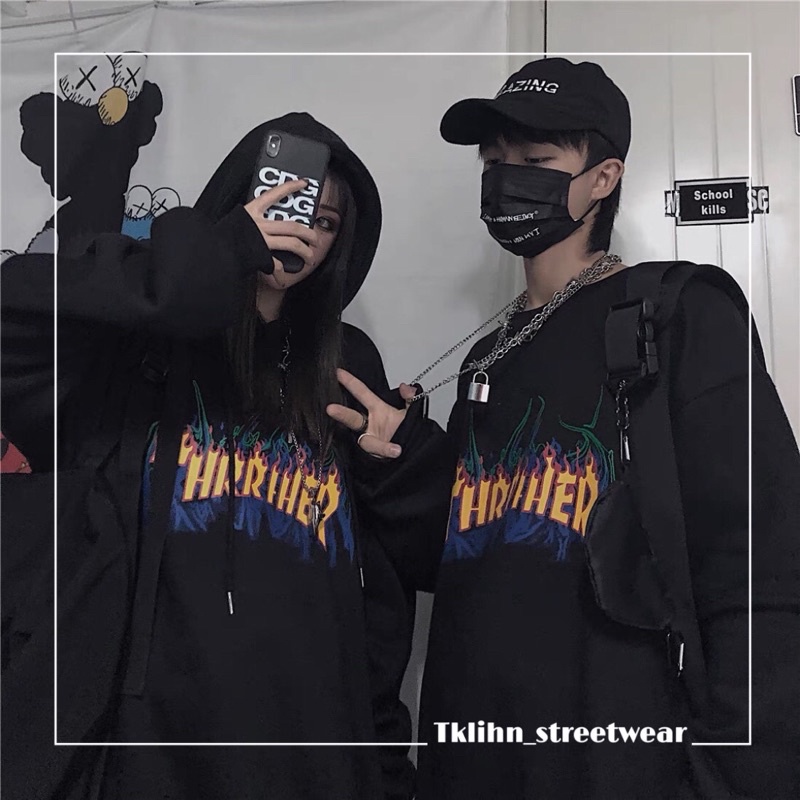 TKLIHN Áo Hoodie Ulzzang in chữ phong cách HIPHOP fashionita 2021