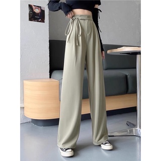 [HOT] Quần ống rộng cột nơ eo