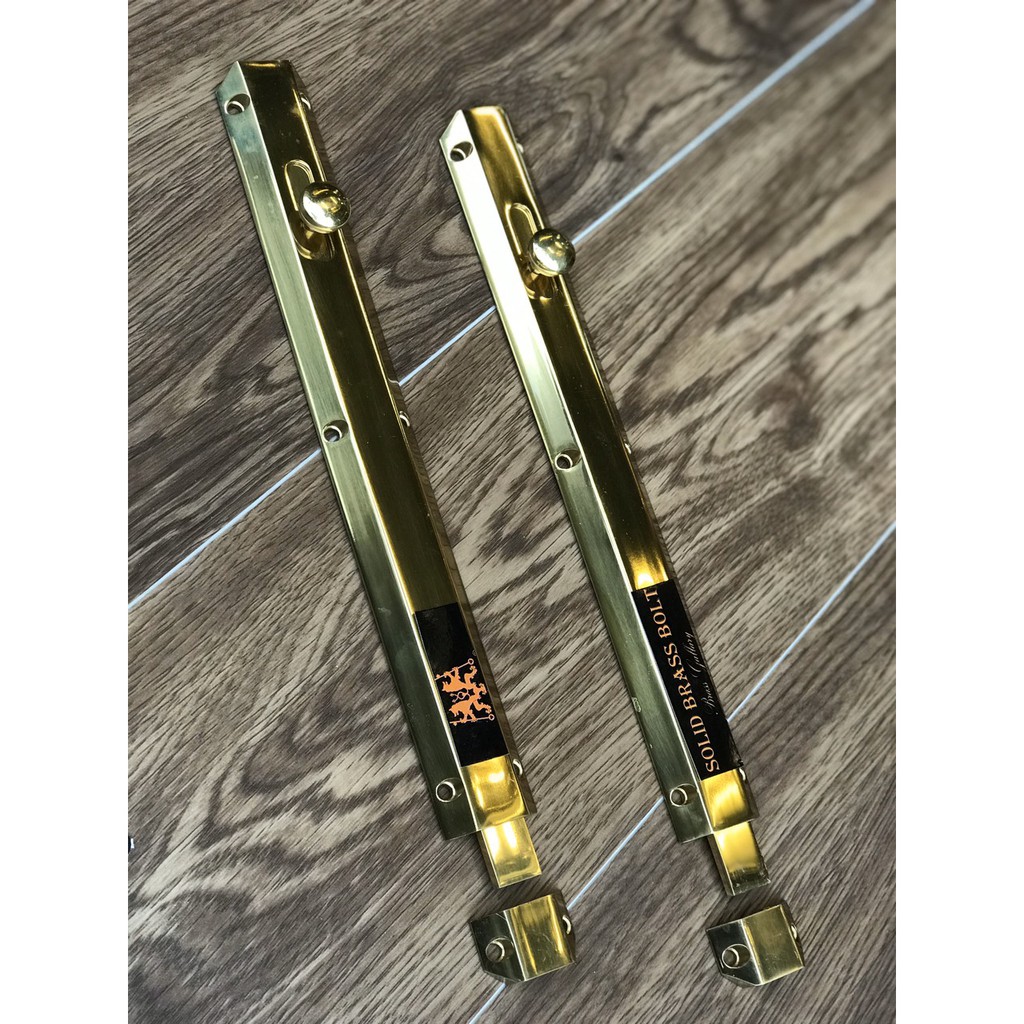 Chốt đồng, chốt cửa gỗ 21cm cao cấp ELUPO