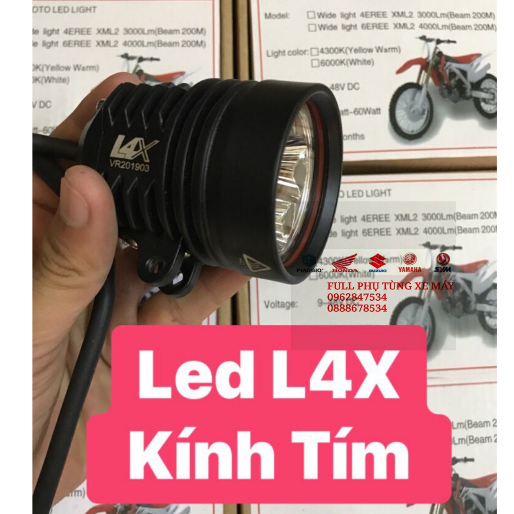 ĐÈN TRỢ SÁNG L4X KÍNH ÁNH TÍM (BH 6TH ĐỔI MỚI)