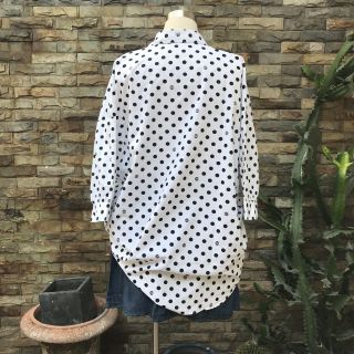 Áo sơ mi chấm bi Polham