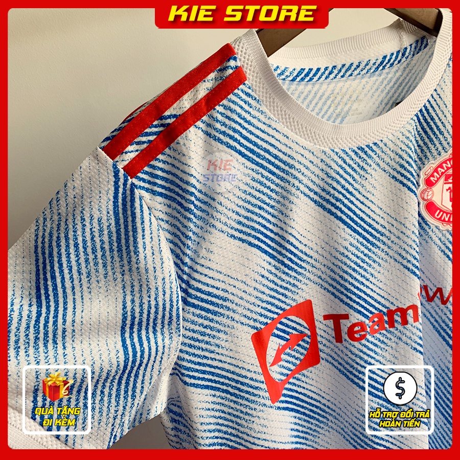 Bộ quần áo bóng đá CLB Manchester United bản SPF/ Bộ quần áo MU xanh nhạt 2021 2022 sân khách, vải Thái cao cấp