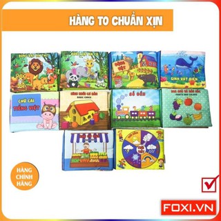Sách vải cơ bản dành cho Bé sơ sinh 16 chủ đề số đếm-cuộc sống-tự nhiên-cảnh báo nguy hiểm
