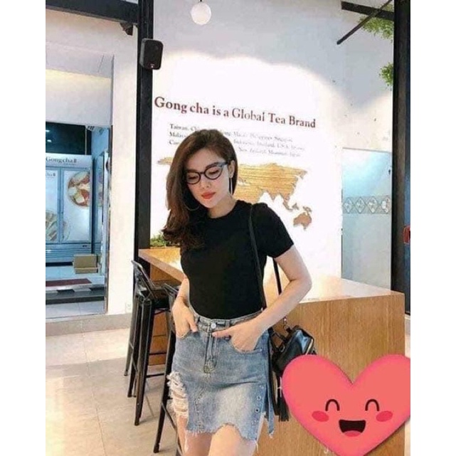 Áo thun trơn nữ HM