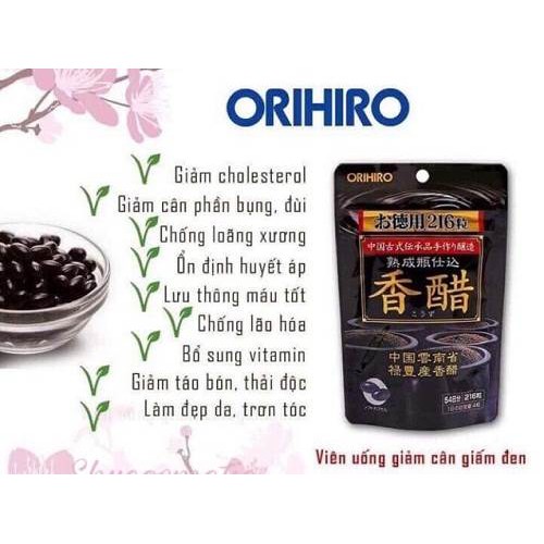 Dấm đen giảm cân Nhật Bản Orihiro 216 viên