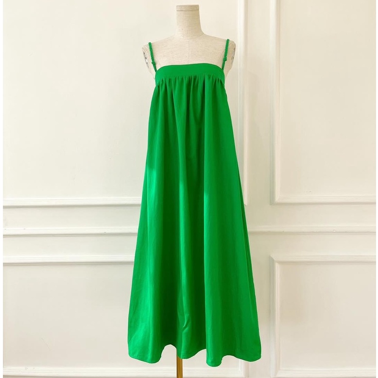 [Ảnh thật] Đầm babydoll 2 dây kết bím xinh xắn màu sắc nổi bật