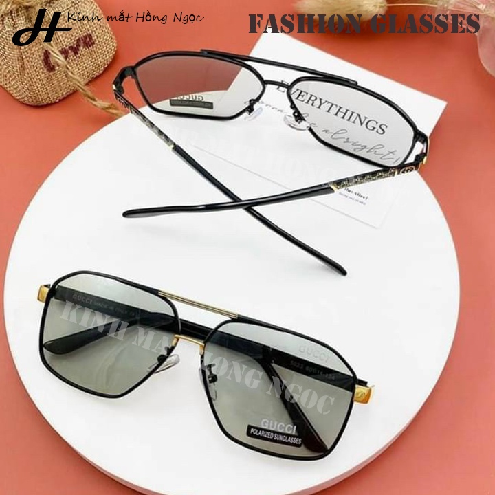Kính đổi màu đi ngày và đêm cao cấp, tròng kính polarized chống tia UV, form ôm mặt, kính đi đêm nam và nữ