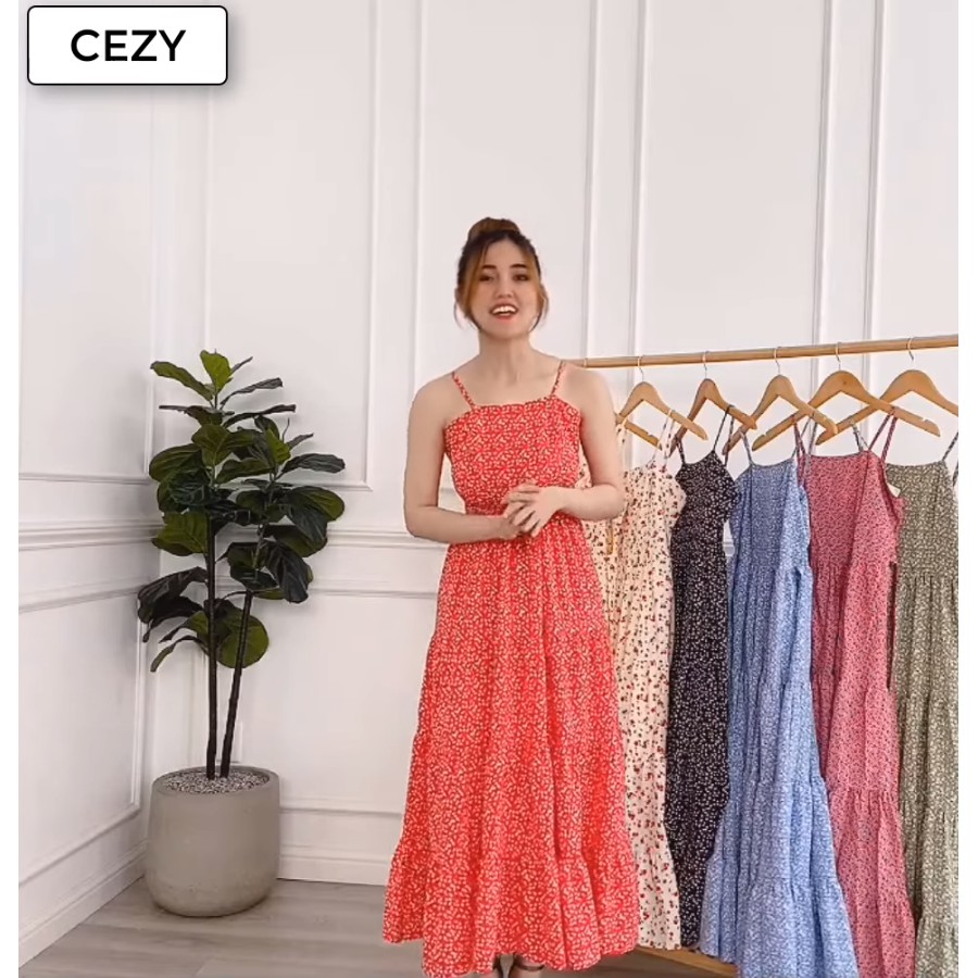 Đầm Maxi Cao Cấp Đi Biển Form Đẹp Hoạ Tiết Hoa Nhí CEZY D49