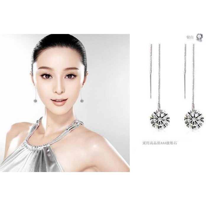 Hoa tai hạt ngọc dáng dài quyến rũ HD120