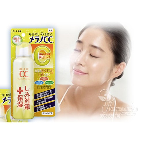 Xịt khoáng trắng da Rohto Melano CC Whitening Mist 100g