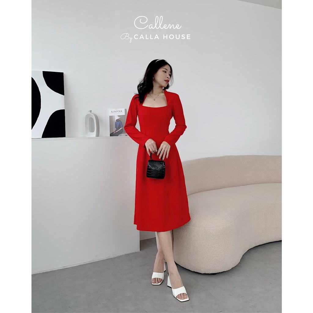 Đầm dự tiệc đắp cổ tay dài Callene (CC278)