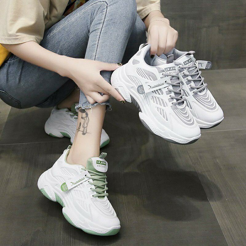 Giày sneaker nữ đế cao, Giày thể thao nữ độn đế thông hơi thoáng khí | BigBuy360 - bigbuy360.vn