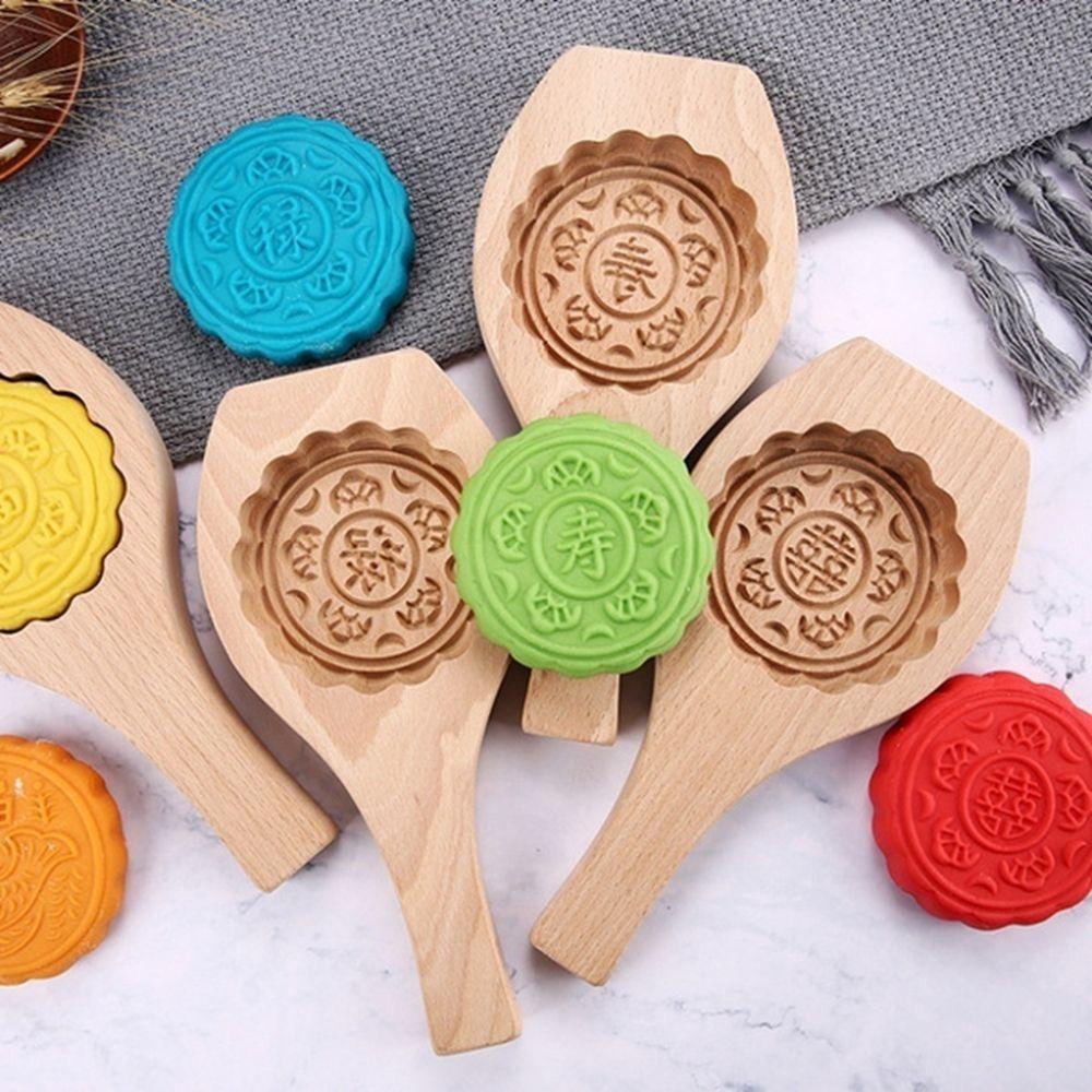 Khuôn Làm Bánh Trung Thu / Sô Cô La / Bánh Trung Thu Bằng Gỗ Kiểu Truyền Thống Trung Hoa Dành Cho Nhà Bếp
