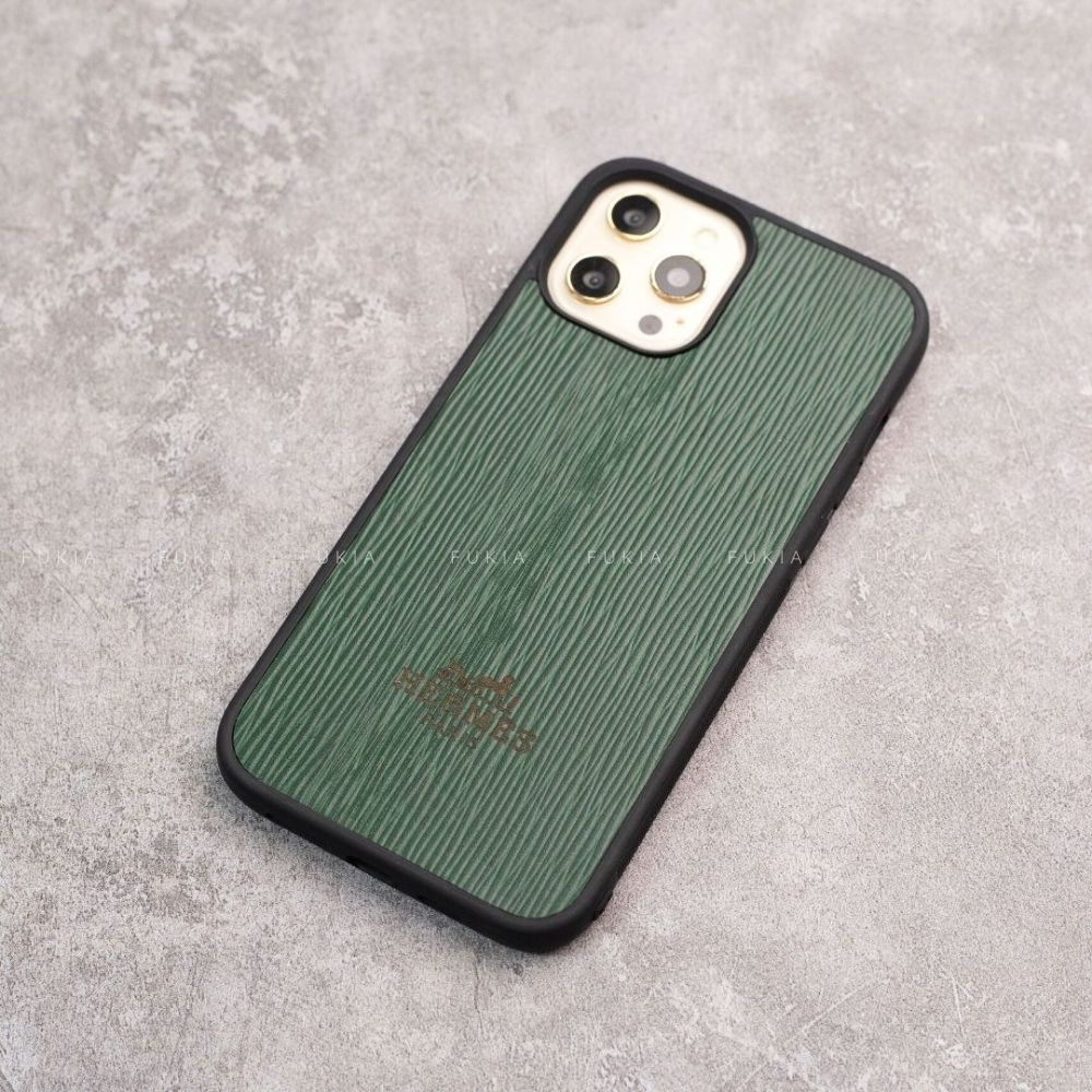 Ốp da thủ công EPI viền đen khắc chữ cho IPhone 14/14Plus/14Pro/14Promax/13/13Pro/13Promax/12/12Pro/12Promax ODTC156