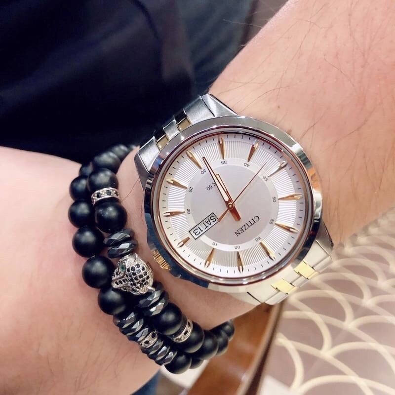 Đồng hồ đôi nam nữ dây thép Citizen BF2018-52A EQ0608-55A