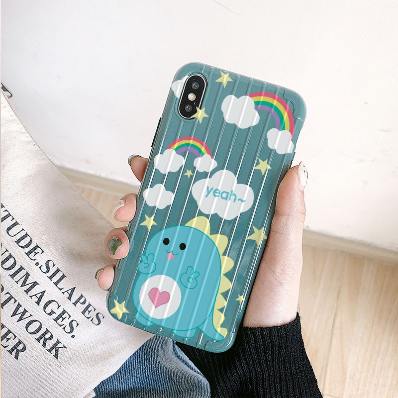 Ốp lưng iphone Khủng long Yeki sọc 3D chống va đập 5/5s/6/6plus/6s/6splus/7/7plus/8/8plus/x/xs/11/12/pro/max/plus/promax | BigBuy360 - bigbuy360.vn