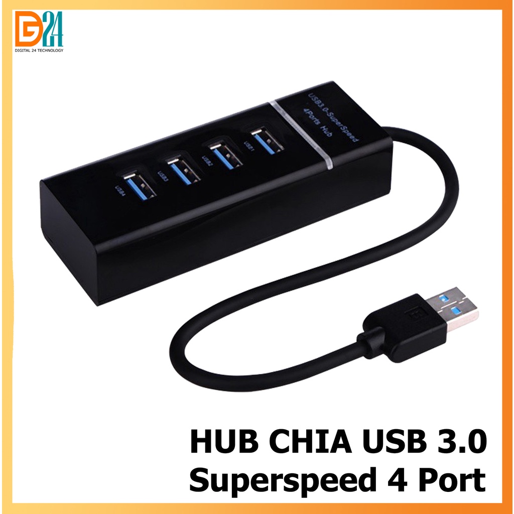 Hub chia USB 3.0 Superspeed 4 Port(Bộ chia 1 cổng USB ra 4 cổng USB, chuẩn 3.0, Đảm bảo cả 4 thiết bị hoạt động tốt)