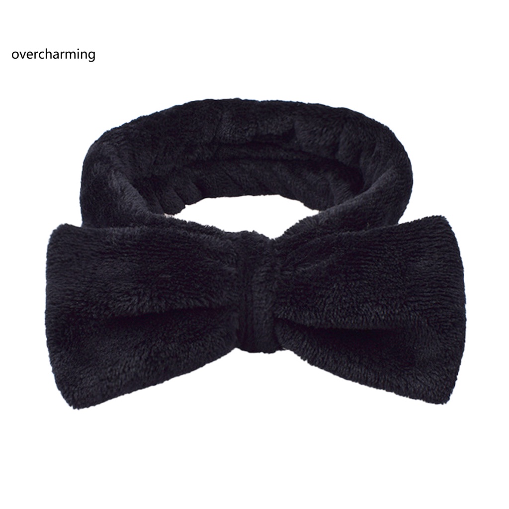 Overcharming Portable Spa Headband Wide Strap Makeup Headband Soft-touching for Women