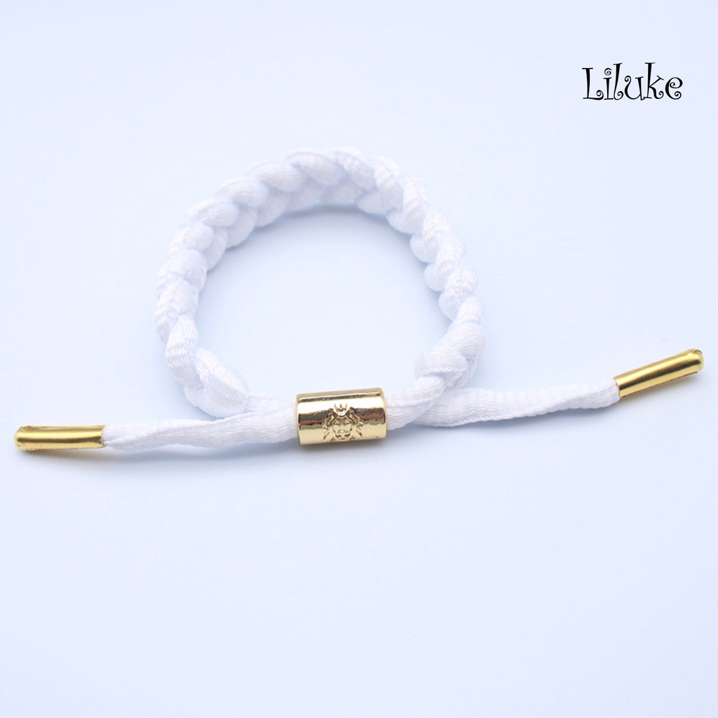 Vòng Tay Dây Bện Màu Trơn Phản Quang Điều Chỉnh Được Thời Trang