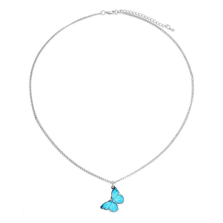 Butterfly necklace simple personality hip-hop pendant clavicle chain