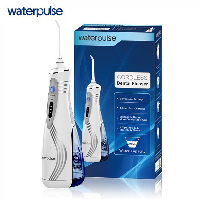 Máy tăm nước du lịch cao cấp waterpulse V400 plus - 4 Vòi Phun Chăm Sóc Răng Miệng Hiệu Quả | Bảo Hành 1 Năm