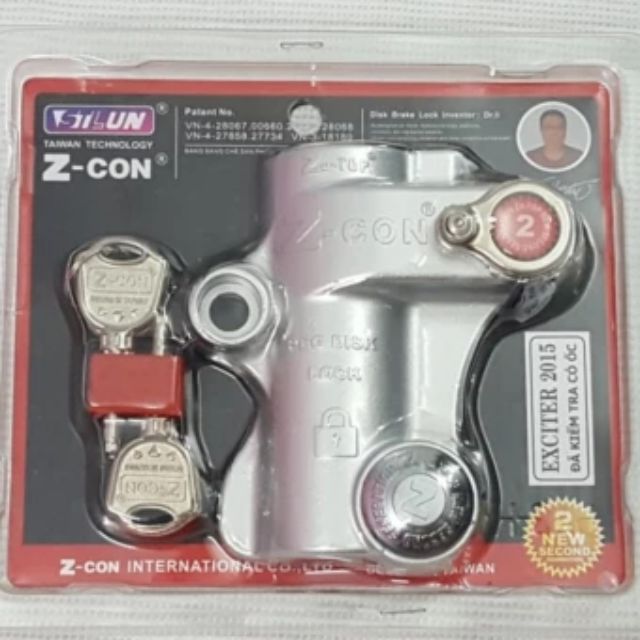 KHOÁ ĐĨA TRƯỚC - KHÓA CHỐNG TRỘM Z-CON cho EXCITER 150