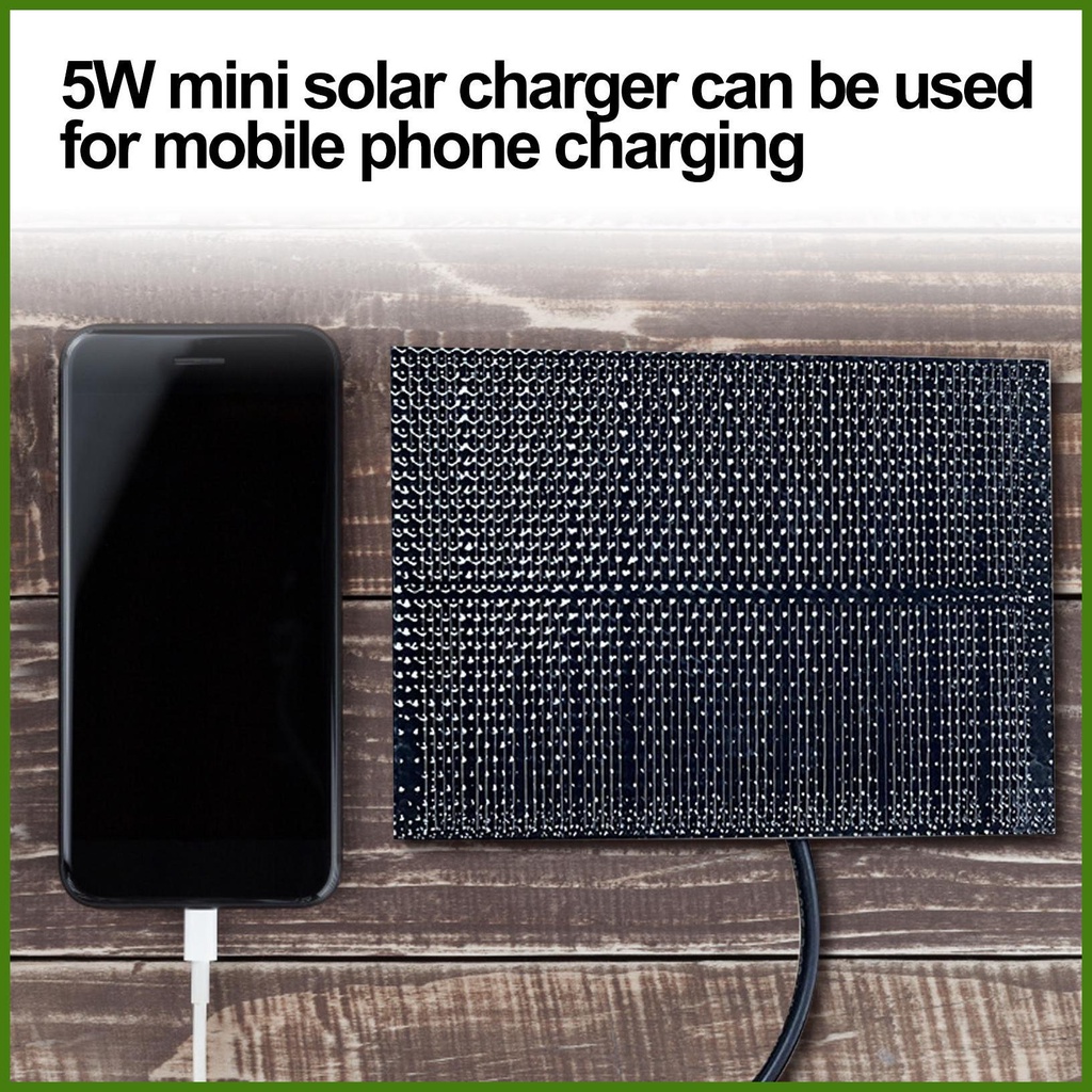 Tấm Sạc Năng Lượng Mặt Trời Mini 5W Cổng USB Đơncrystalline Chống Nước Cho rdavn