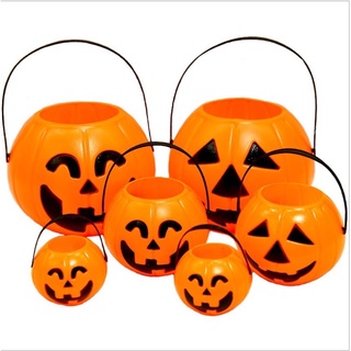 Giỏ Bí Ngô Đựng Kẹo Trick Or Treat Halloween Nhiều Kích Cỡ