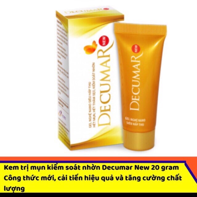 Decumar New - gel nghệ nano siêu hấp thu, hết mụn, hết thâm sẹo, kiểm soát nhờn)(20g)