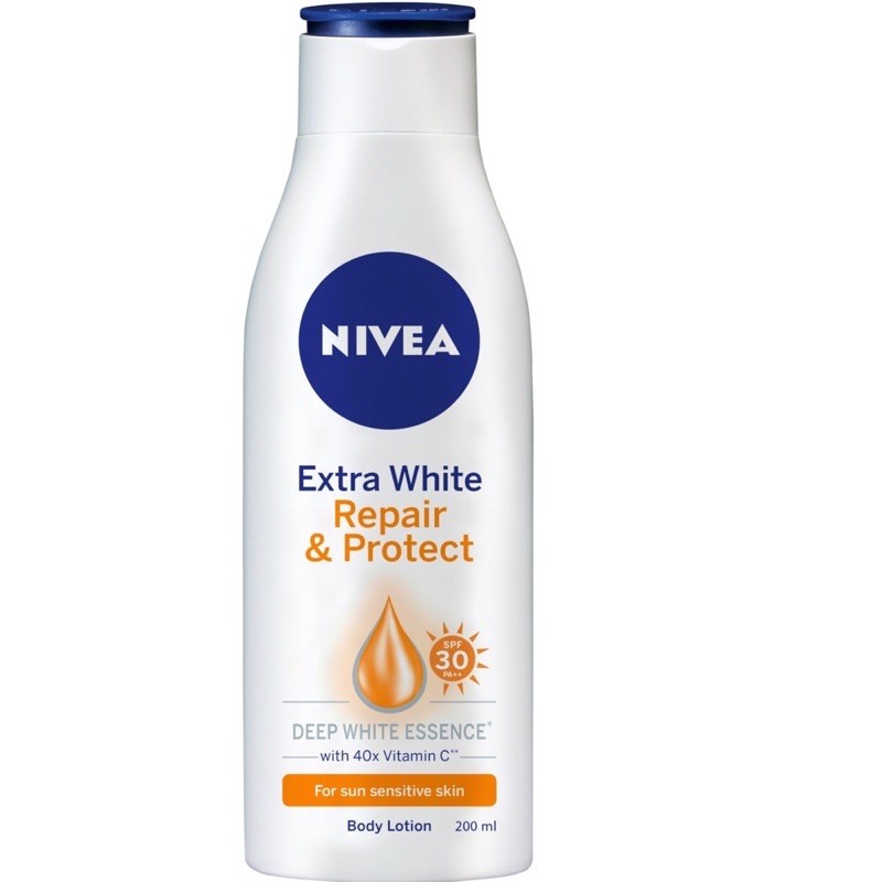 SỮA DƯỠNG THỂ DƯỠNG TRẮNG NIVEA PHỤC HỒI VÀ CHỐNG NẮNG SPF30 200ml