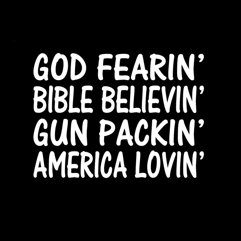 Đề can vinyl GOD BIBLE GUN AMERICA 14.4cm*10.5cm cá tính dán trang trí xe hơi