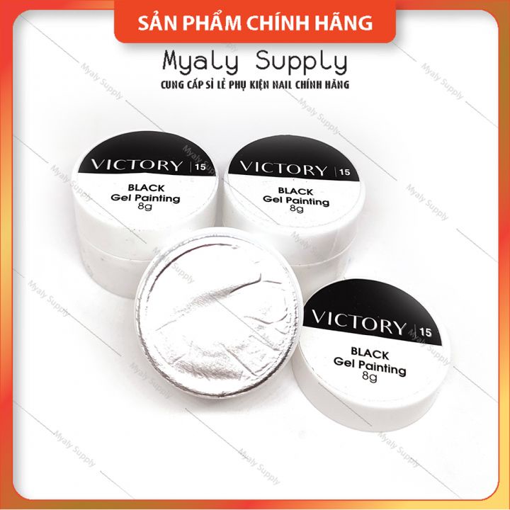 Gel Vẽ Nail Móng Đặc Trắng Đen Victory 8g