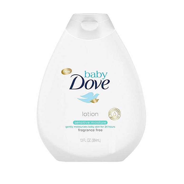 Dưỡng thể không mùi giữ ẩm da trẻ nhỏ Baby Dove Lotion Sensitive Moisture 384ml/591ml (Mỹ)